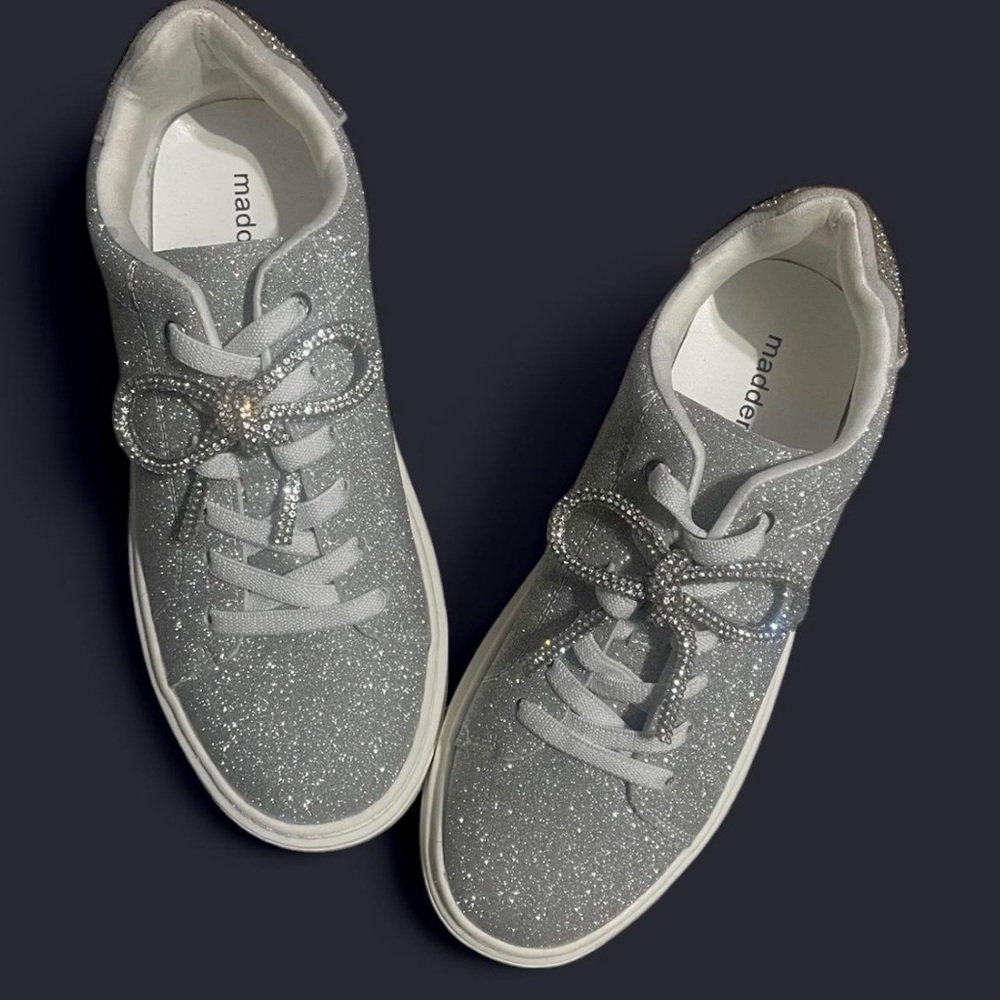 Madden Girl Silver Sneakers Casual Style